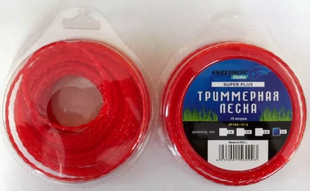 Леска &quot;Квадрат&quot; скрученный квадрат 3 мм красная 15 метров Patriot купить в Когалыме