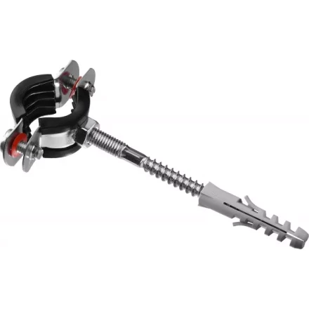 Хомут трубный с гайкой, оцинкованный, в комплекте с сантехнической шпилькой и дюбелем, 1/2&quot;, 1шт, ЗУБР Мастер 37866-20-24 37866-20-24_z01 купить в Когалыме