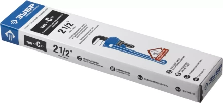 Ключ трубный разводной ЗУБР &quot;ПРОФЕССИОНАЛ&quot;, Сr-V, 450мм / 2,5&quot; 27339-3_z01 купить в Когалыме