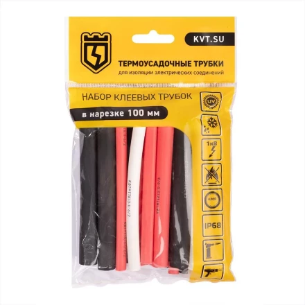 Набор цветных термоусадочных трубок КВТ Ультра Сил Мульти с коэффициентом усадки 3:1 (87314) купить в Когалыме