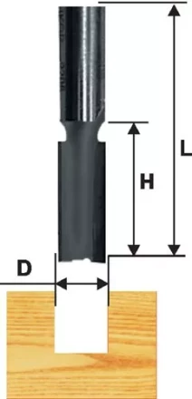 Фреза пазовая прямая ф16x51мм хв 12мм ДСП 28026 купить в Когалыме