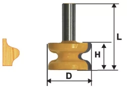 Фреза кромочная фигурная ф413х254мм хв 12мм 10579