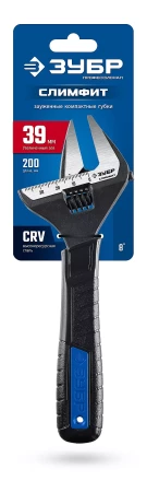 ЗУБР СлимФит, 200 / 39 мм, разводной ключ, ПРОФЕССИОНАЛ (27245-20) купить в Когалыме