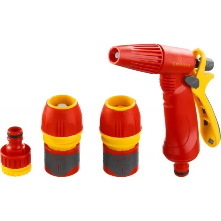 Набор GRINDA "PREMIUM" поливочный: Распылитель пистолетный с регулируемым соплом, 2 универсальных соединителя, адаптер внешний 1/2"-3/4" 8-427385_z02 купить в Когалыме