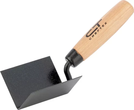 Кельма угловая, 80 х 60 х 60 мм, стальная, для внутренних углов, буковая ручка  СИБРТЕХ 86307 купить в Когалыме