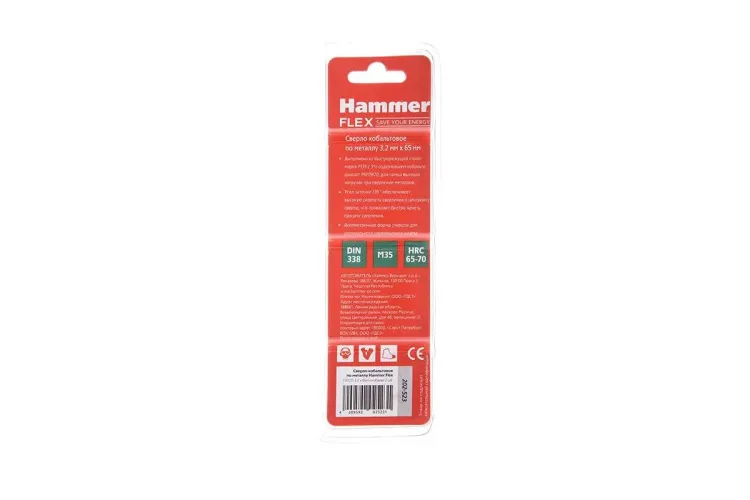 Сверло по металлу HAMMER Ф3.2х65мм (DR CO) купить в Когалыме