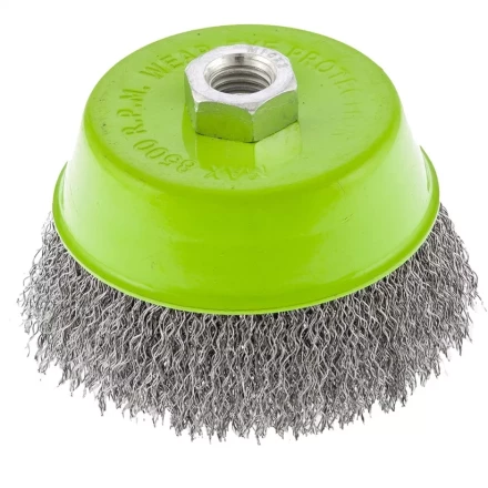 Щетка для УШМ 100 мм М14 &quot;чашка&quot; витая проволока СИБРТЕХ 746057 купить в Когалыме