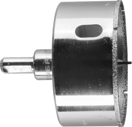 Коронка ЗУБР алмазная в сборе по кафелю, керамике с центрирующим сверлом и имбусовым ключом, зерно 60, 73мм 29850-73 купить в Когалыме