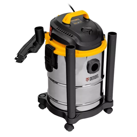 Пылесос строительный Denzel 28201 SVC15, 1200 Вт, бак 15 л, шланг 2 м купить в Когалыме