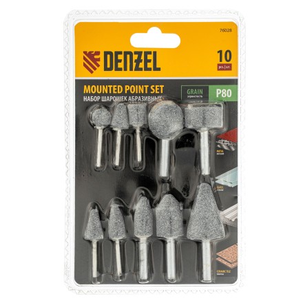 Набор шарошек для дрели (ПШМ), 10 шт Denzel 76028 купить в Когалыме