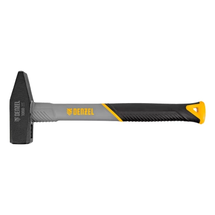 Молоток слесарный, 1000 г Denzel, кованый, фибергласовая рукоятка c TPR покрытием 10490 купить в Когалыме