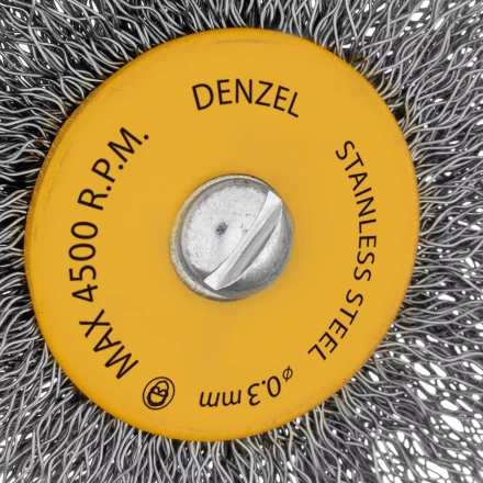 Набор щеток для дрели, 5 Плоских 25-38-50-63-75 мм, шпилька, нерж. вит. проволока Denzel 74495 купить в Когалыме