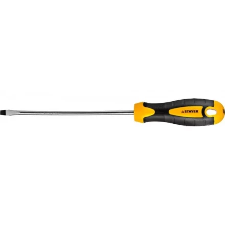 Отвертка STAYER &quot;MASTER&quot; &quot;ТECHNO&quot;, двухкомпонентная рукоятка, магнитный наконечник, Cr-V, SL5,0x150мм 2507-05-15_z02 купить в Когалыме