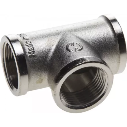 Тройник GENERAL FITTINGS никелированная латунь, г/г/г, 1/2" 51052-1/2 купить в Когалыме