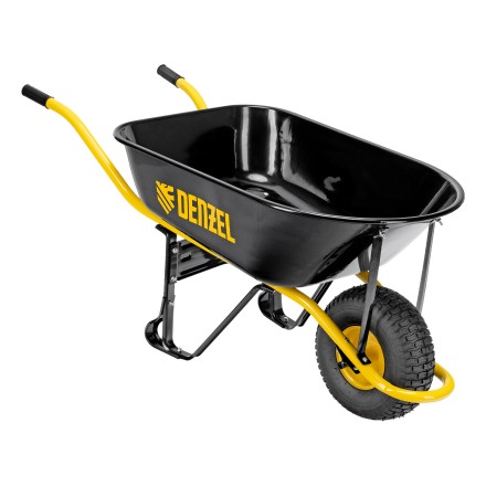 Тачка строительная Denzel 689965, усиленная, объем 130 л, 230 кг, колесо 15х6.00-6 купить в Когалыме