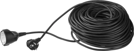 Удлинитель ЗУБР электрический, ПВС 3х1кв мм, черный, 1 гнездо, макс мощн 2200Вт, 30м 55013-30 купить в Когалыме