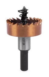 HSS-TiN коронка MESSER 32мм с центр. сверлом и толкающей пружиной для  лист. материала  до 2 мм ц/х