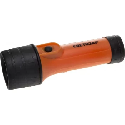 Фонарь СВЕТОЗАР ручной с ABS-корпусом и кольцом, криптоновая лампа, 2xD SV-56385