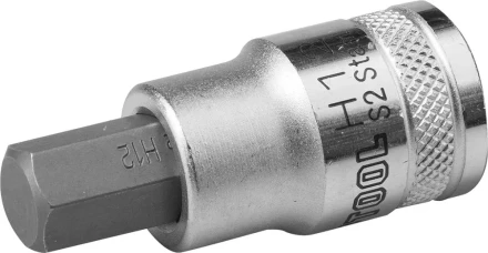 Торцовая бита-головка KRAFTOOL &quot;INDUSTRIE QUALITAT&quot;, материал S2, HEX, сатинированная, 1/2&quot;, H12 27908-12_z01 купить в Когалыме