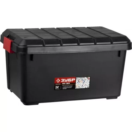 Ящик ЗУБР &quot;МАСТЕР&quot; пластиковый со съемной крышкой, автомобильный, 610x370x330мм (24&quot;) 38184-24 купить в Когалыме
