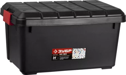 Ящик ЗУБР &quot;МАСТЕР&quot; пластиковый со съемной крышкой, автомобильный, 610x370x330мм (24&quot;) 38184-24 купить в Когалыме