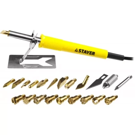 Прибор для выжигания STAYER "PROFESSIONAL", 3в1, с набором насадок 20шт 45227 купить в Когалыме