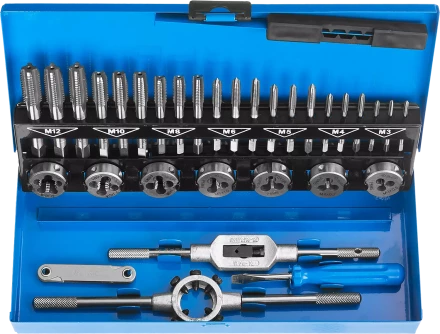 Наборы комплектных метчиков и плашек сталь Р6М5 серия ПРОФЕССИОНАЛ купить в Когалыме