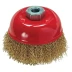 Щетка для УШМ, 100 мм, М14, &quot;чашка&quot;, латунированная витая проволока  MATRIX 74605 купить в Когалыме