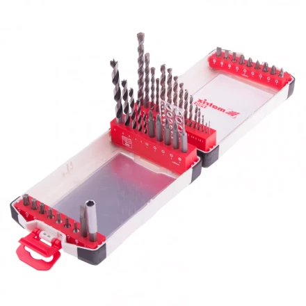 Набор сверл комбинированный сверла по металлу 1-6 мм бетону 4-8 мм дереву 3-8 мм биты 22 шт адаптер 44 предмета Pro Matrix 725644 купить в Когалыме