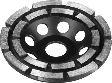 Чашка ЗУБР алмазная сегментная двухрядная, высота 22,2мм, 125мм 33372-125 купить в Когалыме