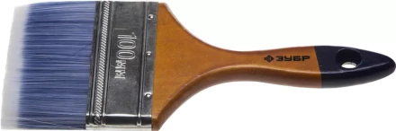 Кисть плоская  ЗУБР &quot;АКВА-МАСТЕР&quot;, искусственная щетина, деревянная ручка, 100мм 4-01007-100 купить в Когалыме