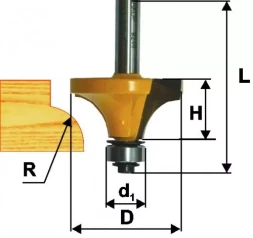 Фреза кром калевочная ф318х17мм R95мм хв 8мм 9243