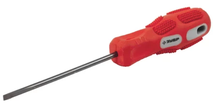 Отвертка ЗУБР &quot;ПРОФИ&quot; хромованадиевая сталь, двухкомпонентная рукоятка, магнит наконечник, SL3,0x75мм 25231-3.0-075_z01 купить в Когалыме