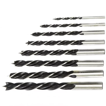 Набор сверл по дереву 3-4-5-6-7-8-9-10 мм 8 штук цилиндрический хвостовик СИБРТЕХ 702225 купить в Когалыме