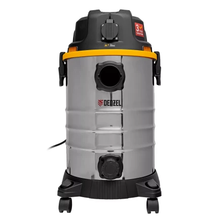 Пылесос строительный Denzel 28203 RVC30, 1400 Вт, бак 30 л, шланг 3 м, розетка с автосинхр. купить в Когалыме