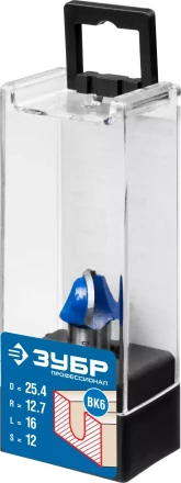 ЗУБР 25.4 x 16 мм, радиус 9.5 мм, фреза пазовая галтельная, Профессионал (28751-25.4-16) купить в Когалыме