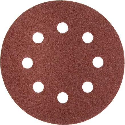 Круг шлифовальный ЗУБР &quot;МАСТЕР&quot; универсальный, из абразивной бумаги на велкро основе, 8 отверстий, Р100, 125мм, 5шт 35562-125-100 купить в Когалыме