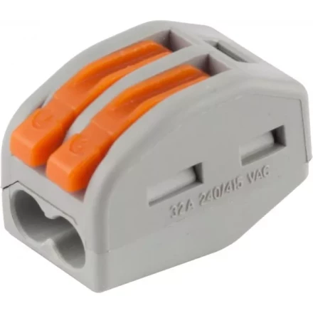 Клемма СВЕТОЗАР соединительная, разъемная, 2-х проводная, 400В, 32А, 0,5-2,5мм2/0,5-4мм2, 2шт 49190-2 купить в Когалыме