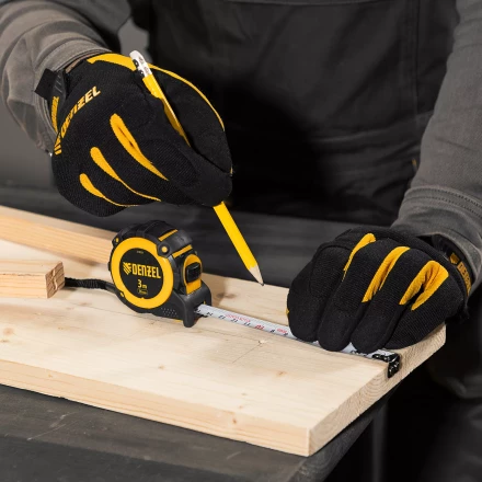 Рулетка Denzel 3м х 16мм, автоматич. фиксац., нейлон. покрытие, магнит. зацеп, двухстор. разметка, 31520 купить в Когалыме