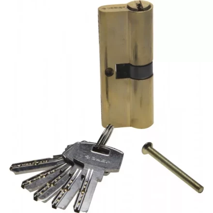 Механизм ЗУБР &quot;ЭКСПЕРТ&quot;цилиндровый, повышенной защищенности, тип &quot;ключ-ключ&quot;, цвет латунь, 6-PIN, 80мм 52105-80-1 купить в Когалыме