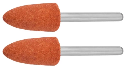 Конус ЗУБР абразивный шлифовальный на шпильке, P 120, d  9,5x19,0х3,2 мм, L 45мм, 2шт 35912 купить в Когалыме