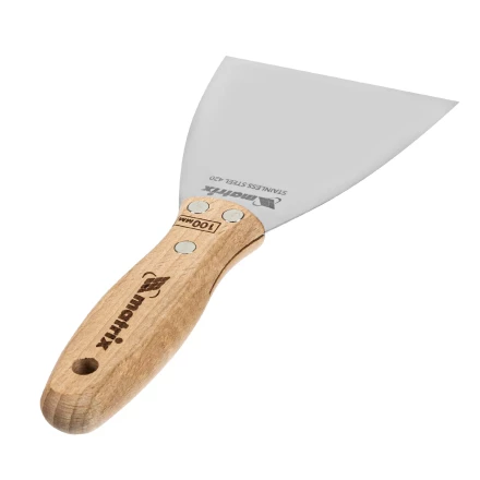 Шпательная лопатка из нержавеющей стали, 100 мм, буковая рукоятка, EFP Matrix 85617 купить в Когалыме