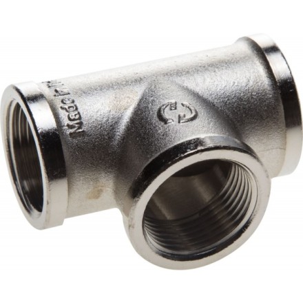 Тройник GENERAL FITTINGS никелированная латунь, г/г/г, 3/4&quot; 51052-3/4 купить в Когалыме