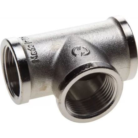 Тройник GENERAL FITTINGS никелированная латунь, г/г/г, 3/4" 51052-3/4 купить в Когалыме