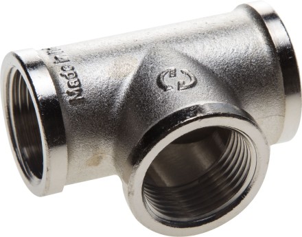 Тройник GENERAL FITTINGS никелированная латунь, г/г/г, 3/4&quot; 51052-3/4 купить в Когалыме