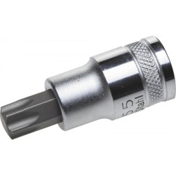 Торцовая бита-головка KRAFTOOL &quot;INDUSTRIE QUALITAT&quot;, материал S2, TORX, сатинированная, 1/2&quot;, Т55 27905-55_z01