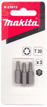 Биты Makita Тоrх Т20 25мм 3шт (B-23612) купить в Когалыме