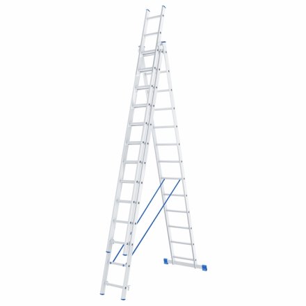 Лестница алюминиевая 3х13 ступеней трехсекционная СИБРТЕХ 97823 купить в Когалыме