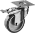 Колеса поворотные с тормозом из термопластичной резины с полипропиленовым диском серия ПРОФЕССИОНАЛ купить в Когалыме