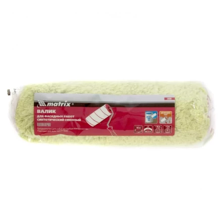 Валик сменный для Фасадных работ синтетич 180 мм ворс 18 мм D 40 мм D ручки 6 мм полиакрил Matrix 80896 купить в Когалыме